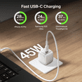 thumbnail image 2 of Belkin Compact Wall Charger 45Watt, USB-C Power Delivery Fast Charging for Apple iPhone 16, 15, 14, 13, Plus, Pro, Pro Max, Samsung Galaxy S25, Galaxy S24, Pixel 9, MacBook, iPad & More - Gray, 2 of 11