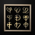 thumbnail image 4 of 9pcs Nickel Custom Self-adhesive Picture Stickers Independence Day Metal Decals Golden Cross 40x40mm Nickel, 4 of 8