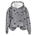 thumbnail image 4 of Charmgo Graphic Hoodies Under $15, Women's Casual Full Stars Print Hooded Sweatshirt Y2k Round Neck Long Sleeve Sweatshirt Winter Clothes for Women, Grey Hoodies for Women M, 4 of 5