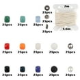 thumbnail image 3 of Assorted Bead Kits - DIY Bracelet and Necklace Craft Set - Flat Glass Beads, Lava Beads, and Alloy Accessories with 3.5m of Wax & Elastic Thread - Assortment 216, 3 of 3