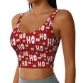 thumbnail image 2 of Balery Ho-Ho-Ho Sujetadores deportivos con espalda cruzada para mujer, acolchados, sin costuras, de alto impacto, ideales para yoga, gimnasio, entrenamiento y fitness.-Small, 2 of 8