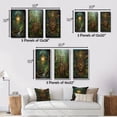 thumbnail image 4 of Designart "Shamanic Wisdom Plant Spirit Vision III" Folk Religion Framed Wall Art Set Of 3 - Green Traditional Frame Canvas Set For Living Room Decor, 4 of 6