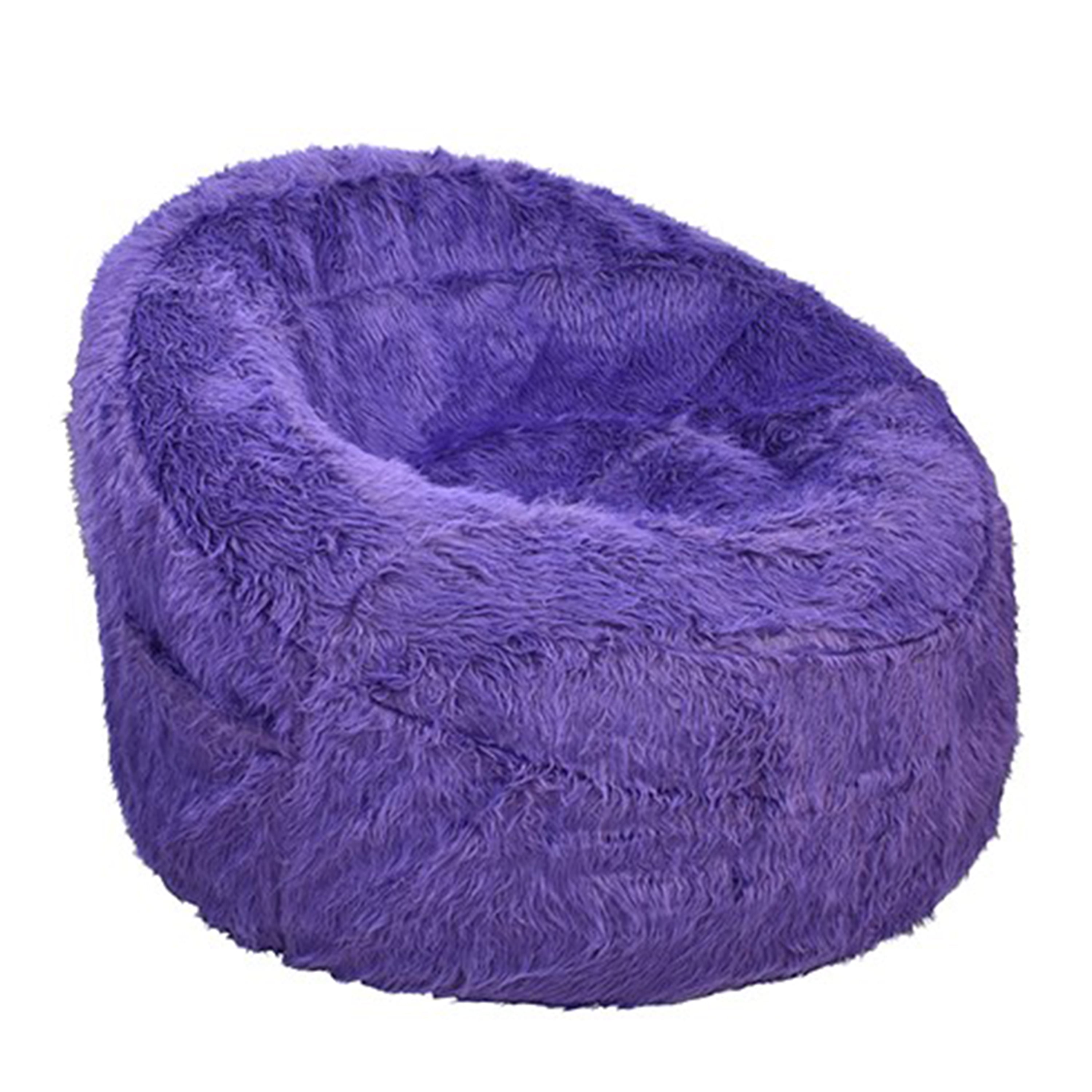 Papasan Purple Fur Inflatable Chair