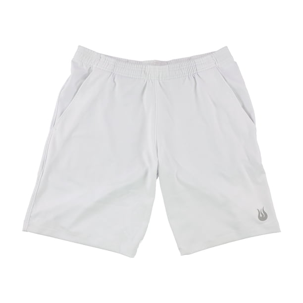 SOLFIRE Hombres Legacy Knit Athletic Workout Shorts blanco S