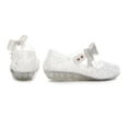 thumbnail image 3 of WERYOUNG Girls Sandals Summer Fashion Sparkly Bow Soft Sole Jelly Princess Shoes Kids Trendy Birthday Party Sandal,White,4.5-5 Years, 3 of 5