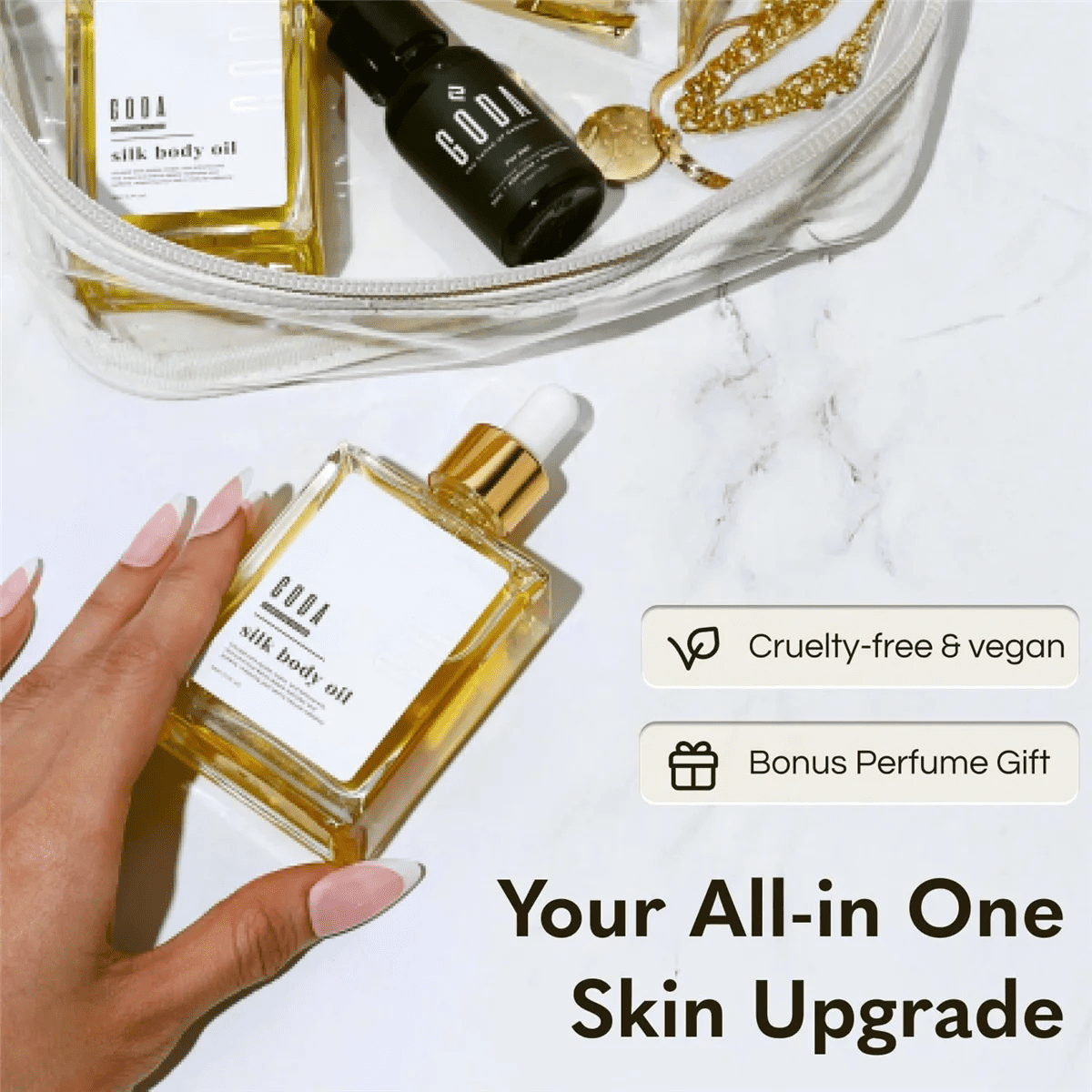 GODA Silk Body Oil Women - Firming Anti Aging Moisturizing Formula