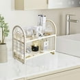thumbnail image 6 of 2-Tier Plastic Storage Shelf Organizer Rack for Kitchen Bathroom Countertop, Space Saving Shelving Unit, 6 of 6