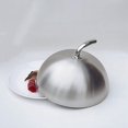 thumbnail image 4 of 2 Uds 20cm Cubierta de Filete de Acero Inoxidable Teppanyaki Domo Tapa de Plato Hogar Redondo, 4 of 7