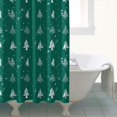 thumbnail image 4 of Green Christmas Tree and Snow Pattern Shower Curtain 84"x72" ,Bathroom Decorative Shower Curtains Set with 12 Hooks,Modern Waterproof Washable Shower Curtain, 4 of 6