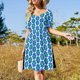 thumbnail image 4 of Vestido de manga corta con estampado de mandala sagrado y amor de Colorado, falda de verano, vestidos casuales, 4 of 7