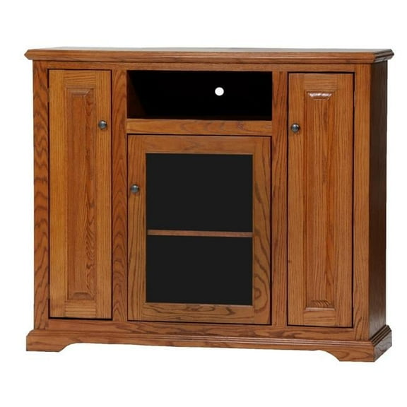 American Heartland 63848LT Oak Tall Deluxe Entertainment Console, Light
