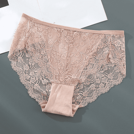 Fulorrnie Underwear for Women Plus Size High Waist Breathable Comfort Panties Cute Briefs Elastic Panty  Pink  12