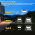 thumbnail image 3 of Luz de pared solar 206 Luz de sensor de cuerpo humano infrarroja Luz de calle de jardín impermeable al aire libre Xemadio CJWUS-2247, 3 of 8
