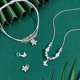 thumbnail image 4 of 4 colgantes de plata de ley 925 con forma de flor y mariposa, 2 estilos, con resorte de plata., 4 of 5