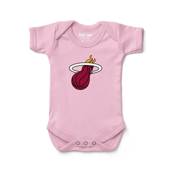 Newborn & Infant Chad & Jake Pink Miami Heat Primary Logo Bodysuit