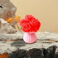 thumbnail image 6 of ERTZAE Mini Rose Ornaments,6Pc Mini Resin Flower Bouquet Figurines,Cute Desktop Decor Accents For Home Tabletop,Mini Resin Figurines,Scale Miniature Plants,Home Office Doll House Decor Yarn,Charming, 6 of 8