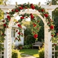 thumbnail image 4 of Guirnalda de Enredaderas de Rosas Artificiales de 180 cm, Decoración Colgante de Flores Falsas con Hojas Verdes para Bodas, Jardines, Uso en Interiores y Exteriores, 4 of 6