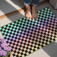 thumbnail image 4 of Gradient Color Checkered Pattern Door Rugs,Washable Non Slip Door Mats Indoor,Decorative Door Mats,Entry Mat Indoor for Entrance,Bedroom,Kitchen,Bathroom,20"x32", 4 of 6
