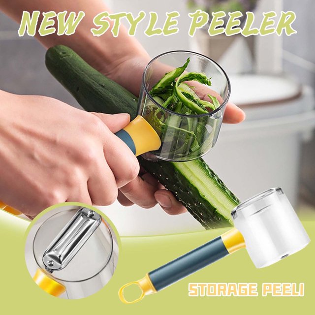 Pelador de verduras Hmsavn, pelador, cocina doméstica, tres en uno, pelador de frutas, raspador de acero inoxidable, raspador de verduras y frutas, tres en uno, pelador de buen agarre que hace que
