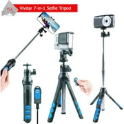Vivitar 7-in-1 Tripod Selfie Stick for Smartphones Cameras and GoPro VIVTR595VG