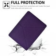 thumbnail image 5 of Case for iPad A16 11th Generation 11 Inch 2025, iPad 10th Generation 10.9 Inch 2022 Pyramid Pure Color Y-Fold Standing Case Clear Back with Landscape Portrait Mode With Pencil Holder, Purple, 5 of 10