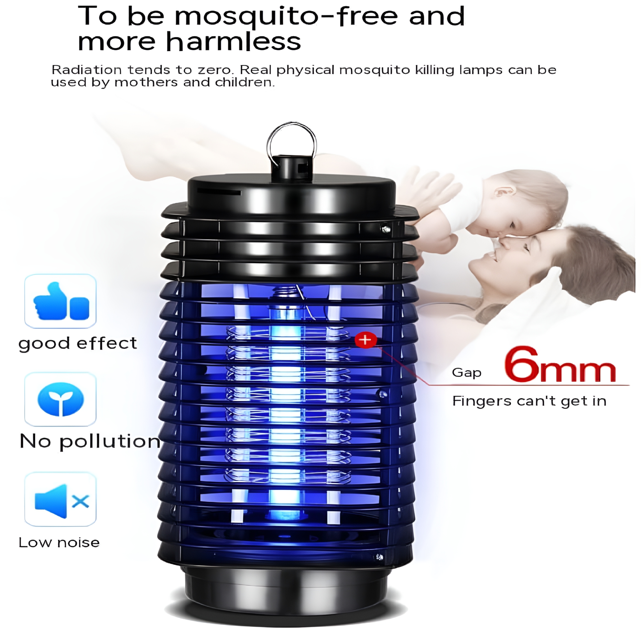 HIBIBUD 2026 New Mosquito Lamps Electric Insect Killer Zapper Led Light Fly Bug Trap Pest Control Lamp for Indoor/Outdoor for Home, Garden, Patio, Camping, Bbq, Outdoor Activities.