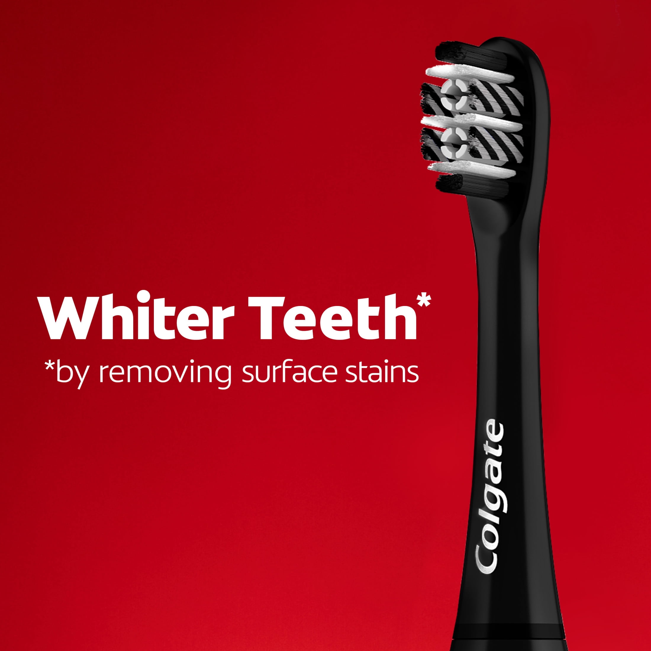 Colgate Optic White Replacement Toothbrush Heads Pack, Black, 2 Count