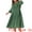Green, variant on DARING DIVA Plus Size Elbow Sleeve Sweetheart Midi Ruffle Dress 2X Blue