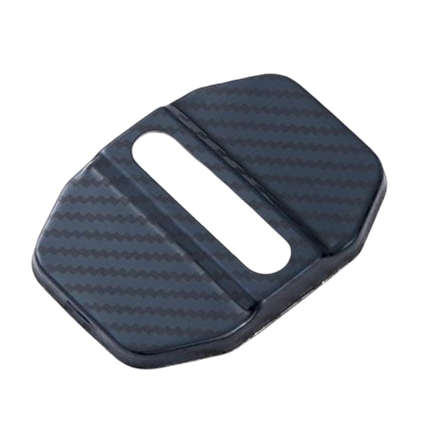 4 Uds. Cubiertas de pestillos de cerradura de puerta de coche, Protector de acero inoxidable a prueba de herrumbre cubierta de protección a prueba de Fibra de carbon Baoblaze Cubiertas de cerradura de puerta de coche