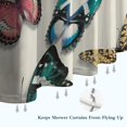 thumbnail image 6 of Butterfly Colorful Wing Pattern Shower Curtain 36"x72" ,Bathroom Decorative Shower Curtains Set with 12 Hooks,Modern Waterproof Washable Shower Curtain, 6 of 6