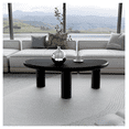 thumbnail image 5 of Moon Coffee Table - 3 Leg Modern Accent Table - Charcoal Black - Solid Wood Living Room Table - Wabi Sabi Minimalist Design, 5 of 5