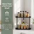 thumbnail image 3 of 2-Tier Metal Corner Countertop Organizer, Sturdy Bathroom & Vanity Shelf with Guardrails, Space-Saving Storage for Kitchen, Bathroom Essentials, 3 of 8