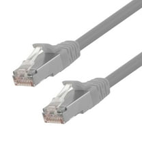 NavePoint Ethernet Patch Cable CAT6, F/UTP, 26AWG, 3 Ft, 5 pack, Gray