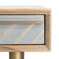 thumbnail image 6 of SAFAVIEH Leni Mid-Century Retro Desk w/Drawer, Natural/Cement/Brass, 6 of 10