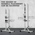thumbnail image 3 of Two Adjustable Squat Racks - 23" x 30" x 69" Steel Squat Rack and Bench Press Rack for Home Gym, 3 of 5
