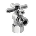 thumbnail image 2 of Westbrass Toilet Wax Ring Kit with Supply Line and 1/2" IPS Cross Handle Angle Stop, Polished Chrome, 2 of 9