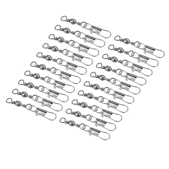 Fishing Barrel Swivel Snaps, 100Pcs 57lb Carbon Terminal Tackle, Black