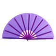thumbnail image 2 of Dianhelloya Vibrant Lightweight Folding Fan for Dance Performances, Stage Props, Parties - Portable Handheld Cooling Accessory with Ergonomic Handle (33cm, Multi-Color), 2 of 8