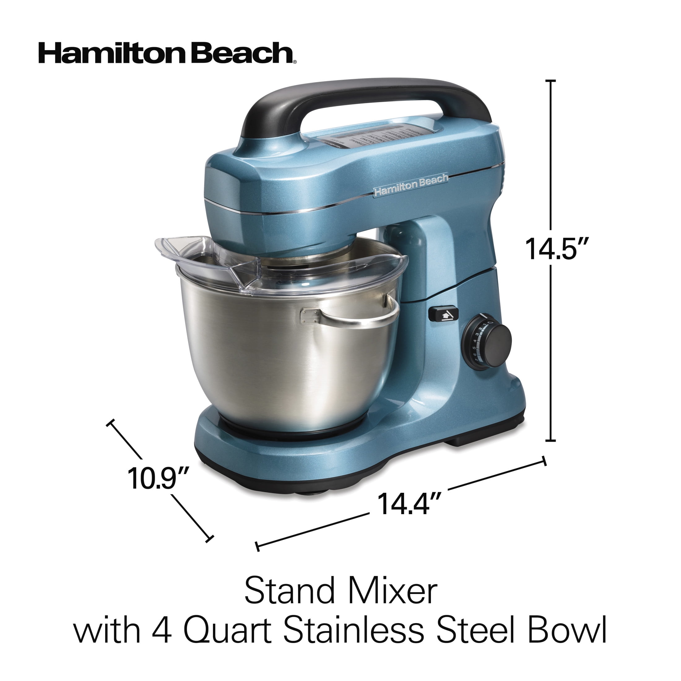 Hamilton Beach 4 Quart Stand Mixer for Kitchen, 7 Speeds, Tilt