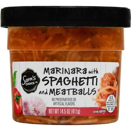 (8 Pack) Sam's Choice Marinara with Spaghetti And Meatballs, 14.5