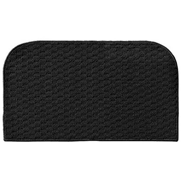Garland Rug Town Square Solid Black 18"x30" Kitchen Slice Accent Rug
