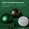thumbnail image 5 of Dcenta 6 inch 11-Tone Steel Tongue Drum Hand Pan Drums with Drumsticks Percussion Musical Instruments, 5 of 7