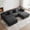 Black, variant on NNSNG 110"Sectional Sofa for Living Room,5-Seater Boneless Couch,Modular U-Shaped Couch for Living Room Home,72 Hour Rebound,No Assembly Required,Grey