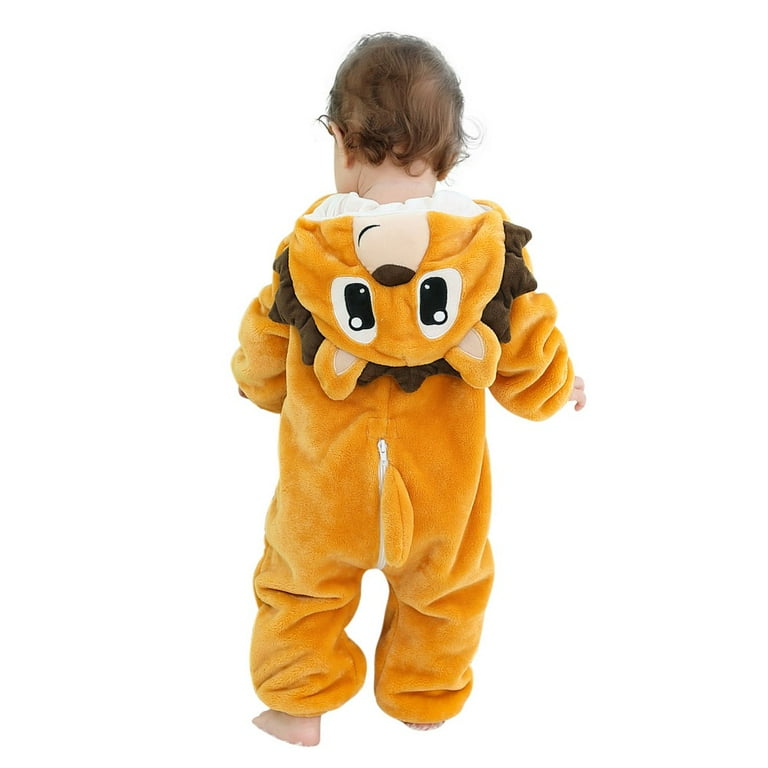 0 3T Newborn Toddler Baby Winter Warm Fleece Hooded Rompers