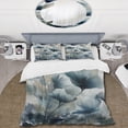 thumbnail image 2 of Designart "Leaf Foliage And Flowers Blue III" Floral Leaves Bedding Covert Set - Leaves Blue Floral Bed Set With 1 Sham, 2 of 6
