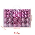 thumbnail image 3 of 100pcs Shatterproof Christmas Balls - Plastic Ornaments for Christmas Tree Decoration, Party Festivities, Pink, 3 of 5