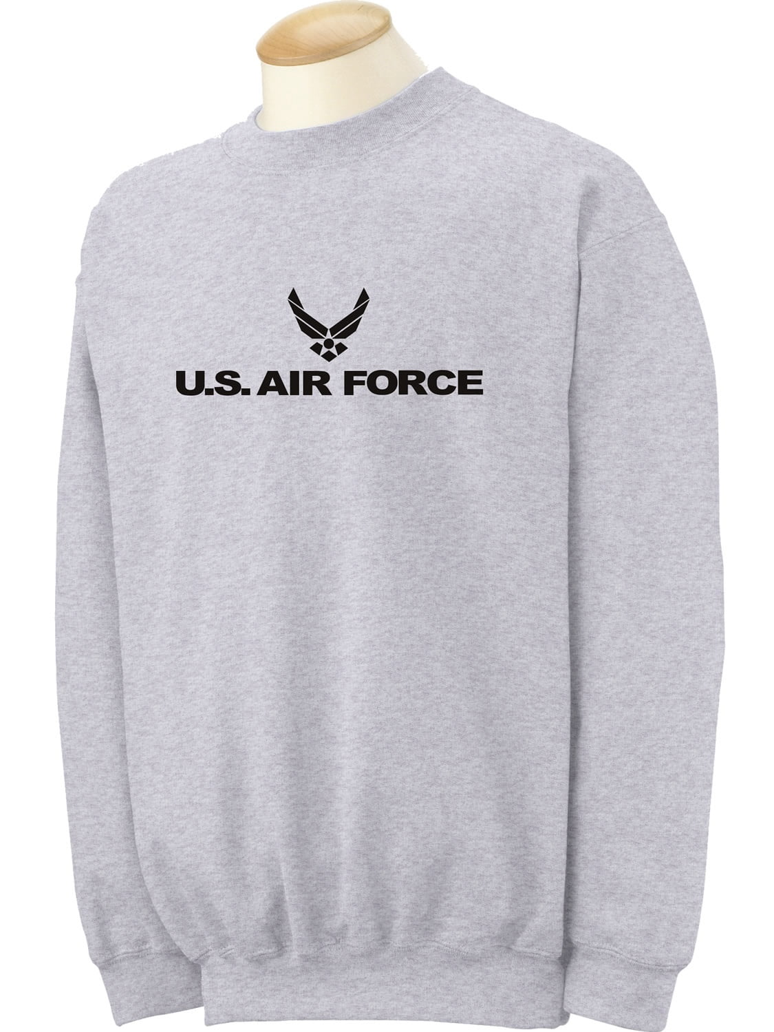ZeroGravitee USAF Veteran Black Logo Military Style Crewneck Sweatshirt