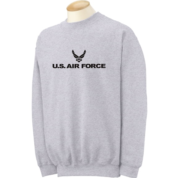 Air Force - Military Style Physical Training Crewneck Sweatshirt in Gray