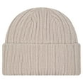 thumbnail image 2 of Men's New Era Light Beige Baltimore Ravens Logo Applique Cuffed Knit Hat, 2 of 2