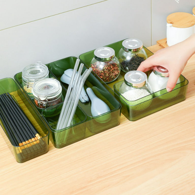 Clear Plastic Storage Bins Moisture-Proof Storage Bins for Shelves  Countertops Laundry Room Green XL 